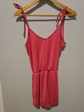 Everyday Sunday Barbie Pink Tie-Strap Romper